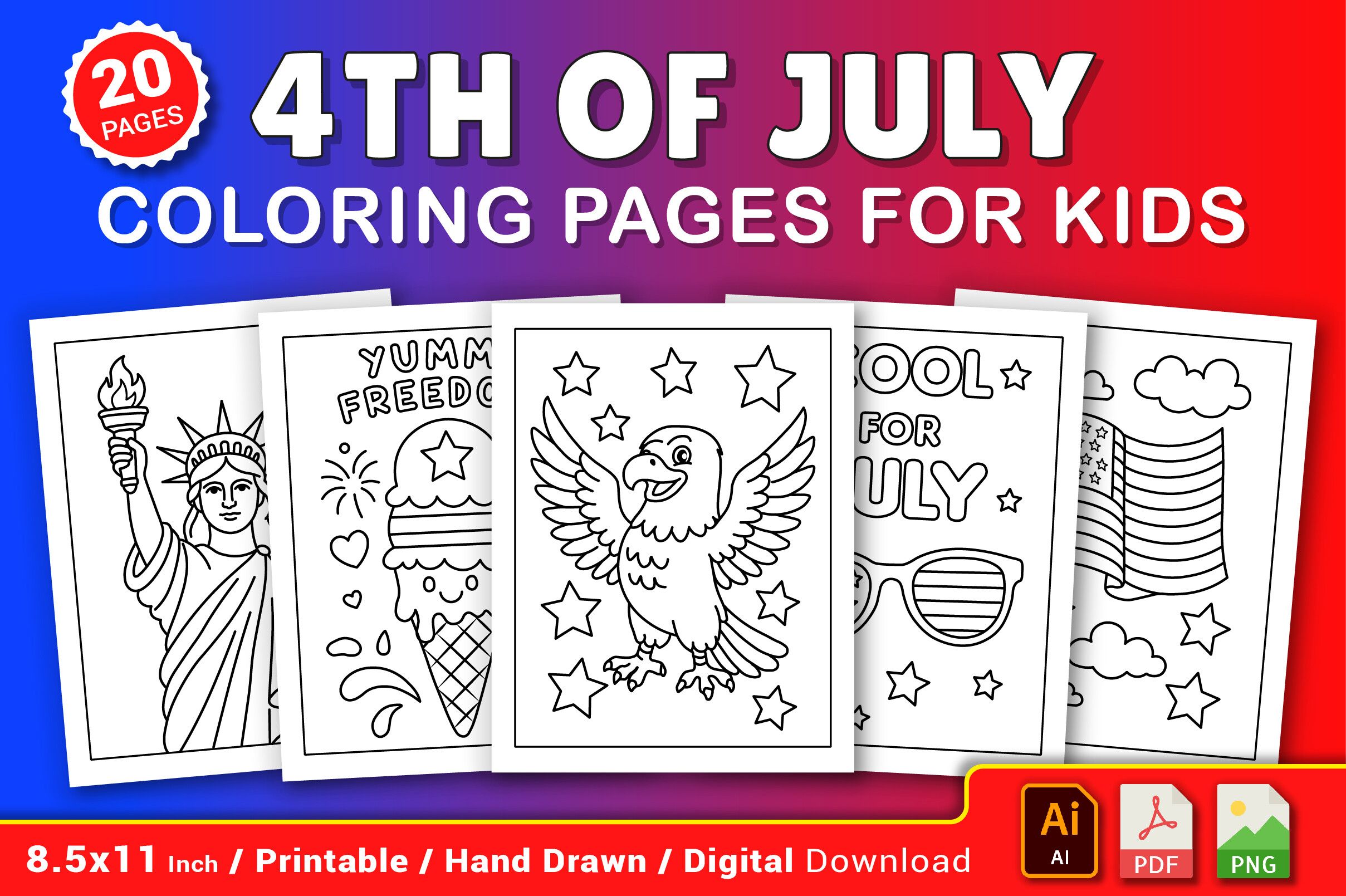 4th of July Coloring Pages